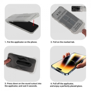 Glass Full Glue Easy Stick iPhone 13 Pro Max, 14 Plus, černá