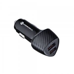 CL adaptér Forcell Carbon (CC50-2A36W) 2x USB, PD 3.0 18W (celkem 36W), barva černá