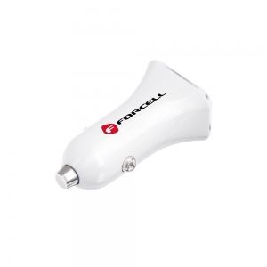 CL adaptér Forcell (CC-QCPD01) 1x USB 3.0, 1X USB Typ C + napájení PD 20W 4A, barva bílá