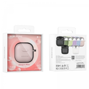 Bluetooth headset BOROFONE TWS BW29, s pouzdrem, barva růžová