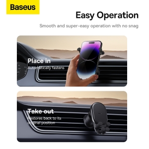 Držák do auta Baseus (SUWX020001) gravitační, do mřížky ventilátoru, barva černá