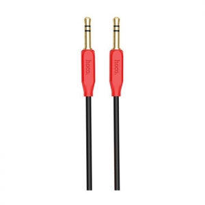 Kabel AUX HOCO (UPA11) Jack 3,5mm, barva černá/červená