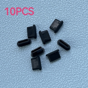 Záslepka pro konektor USB Typ C, barva černá - 10 ks balení