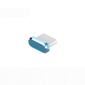 Záslepka aluminium pro konektor USB Typ C, barva blue
