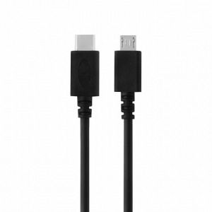 Datový kabel Reverse, USB TYP C na Micro USB, 3A, barva černá, 1,5 metru