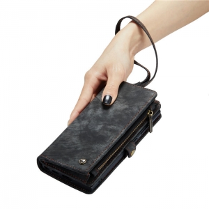 Pouzdro Book (Back Case) CaseMe Wallet 2v1, iPhone 12, 12 Pro barva black