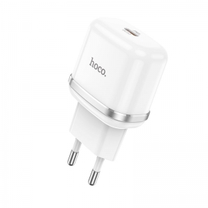 Cestovní nabíječ HOCO N24 1x USB C, QC 3.0 PD 20W, barva bílá