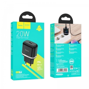 Cestovní nabíječ HOCO N24 1x USB C, QC 3.0 PD 20W, barva černá
