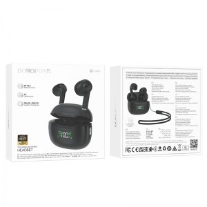Bluetooth headset BOROFONE TWS BW40 Gratified, barva černá