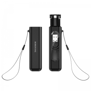 Adaptér Borofone (BU36) 3x adaptér (Micro/C, Lightning/C, USB/C), kabel USB C na USB C, klíč na SIM kartu, barva černá