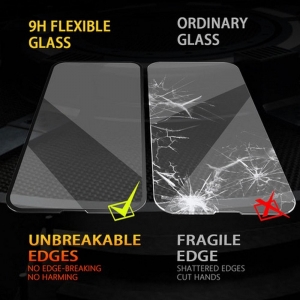 Tvrzené sklo 5D FLEXIBLE NANO iPhone 15 černá