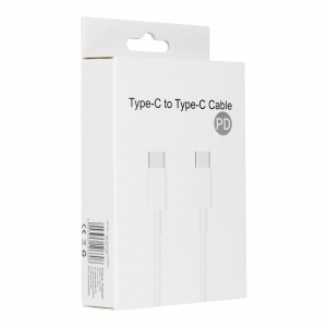 Datový kabel USB TYP C na Typ C, PD 60W 3A, (BOX), barva bílá