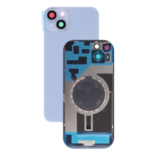 Kryt baterie iPhone 14   blue + metal clip + camera lens + magnet