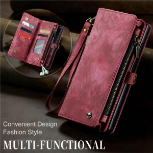 Pouzdro Book (Back Case) CaseMe Wallet 2v1, iPhone 14 barva magenta