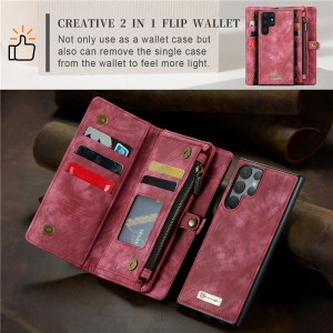 Pouzdro Book (Back Case) CaseMe Wallet 2v1, iPhone 14 barva magenta