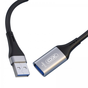 Adaptér XO-NB220, USB A (male) na USB A (female) 3.0, délka 2m, barva černá