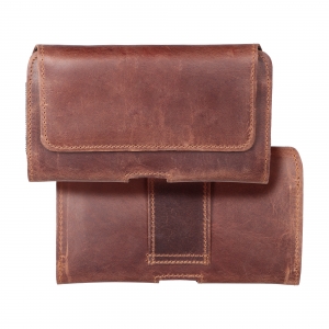 Pouzdro na opasek ROYAL, velikost XXL (17x9x1,5 cm), pravá kůže, barva hnědá
