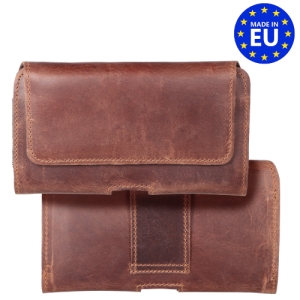 Pouzdro na opasek ROYAL, velikost 3XL (17x10x2,5 cm), pravá kůže, barva hnědá