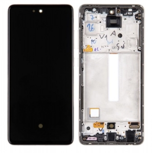 Dotyková deska Samsung A526, A525, A528 Galaxy A52 5G, A52, A52s + LCD + rámeček white - OLED