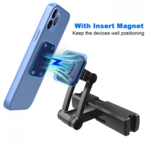 Držák do auta magnetický, na opěrku sedačky, pro telefon, tablet, barva černá