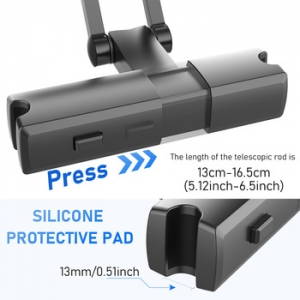 Držák do auta magnetický, na opěrku sedačky, pro telefon, tablet, barva černá