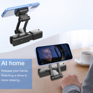 Držák do auta magnetický, na opěrku sedačky, pro telefon, tablet, barva černá