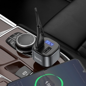 Transmitér FM Bluetooth HOCO E67, 2x USB, QC 3.0, 18W, černá