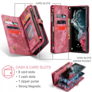 Pouzdro Book (Back Case) CaseMe Wallet 2v1, iPhone 15 Pro barva magenta