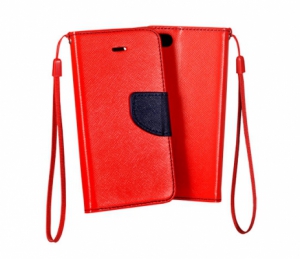Pouzdro FANCY Diary iPhone 5, 5S, 5C, SE barva červená/modrá