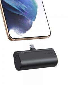 Externí baterie POWER BANK Veger PlugOn, 5000 mAh, konektor USB C, PD 20W, barva černá