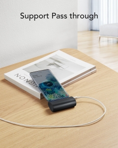 Externí baterie POWER BANK Veger PlugOn, 5000 mAh, konektor USB C, PD 20W, barva černá