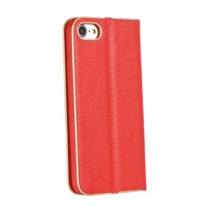 Pouzdro LUNA Book iPhone 7, 8, SE 2020 barva červená