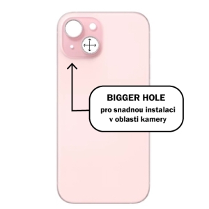 Kryt baterie iPhone 15 pink - Bigger Hole