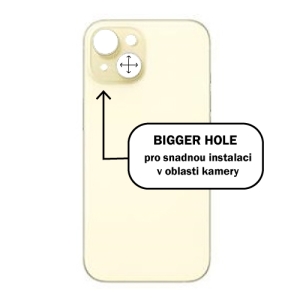 Kryt baterie iPhone 15 Plus yellow - Bigger Hole