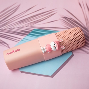 Maxlife Animal Bluetooth mikrofon s reproduktorem, růžový