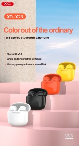 Bluetooth headset XO TWS (X23) barva oranžová