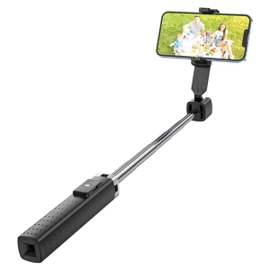 Selfie držák HOCO K18 tripod, s funkcí stativu, bluetooth, barva černá