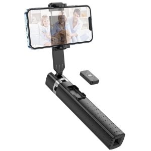 Selfie držák HOCO K18 tripod, s funkcí stativu, bluetooth, barva černá