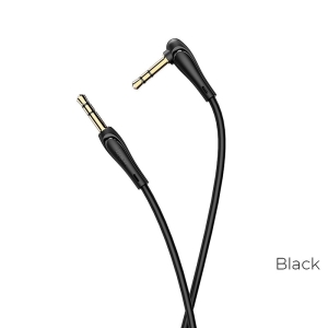 Kabel AUX HOCO (UPA14) Jack 3,5mm, koncovka 90, barva černá