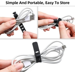 Organizér pro datový kabel, HF, (gumový, 7cm) barva bílá