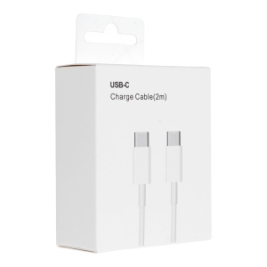 Datový kabel USB C na USB C 30W, barva bílá BOX - 2 metry