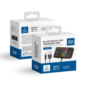 Transmitér FM Bluetooth (BS-BT64) 2v1 transmitér a equalizér, USB A, Jack 3,5mm, barva černá