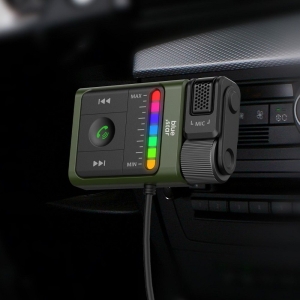 Transmitér FM Bluetooth (BS-BT64) 2v1 transmitér a equalizér, USB A, Jack 3,5mm, barva černá