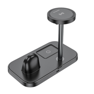 Indukční nabíječka Borofone (BQ29) 3v1, Magsafe, 15W, barva černá