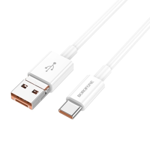 Datový kabel 2v1 Borofone USB C na USB A + USB C, PD60W, délka 1m, barva bílá