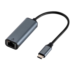 Adaptér USB C na LAN ( RJ45 ETHERNET 10/100/1000 Mbps) 15cm, barva černá