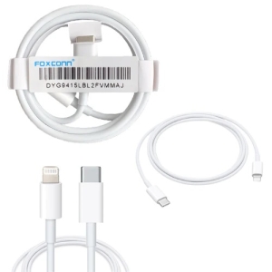 Datový kabel USB C na Lightning PD20W Foxconn, délka 2m, barva bílá