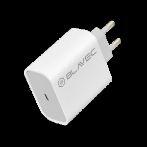 Cestovní nabíječ Blavec, USB C, PD 30W, bílá