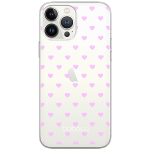 Pouzdro Back Case Babaco iPhone 12, 12 Pro, Hearts (transparent)