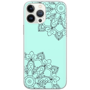 Pouzdro Back Case Babaco iPhone 12, 12 Pro, Mandala (mint)